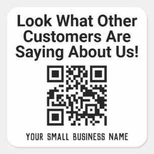 Encourage Customers to Read Your Reviews Square Sticker