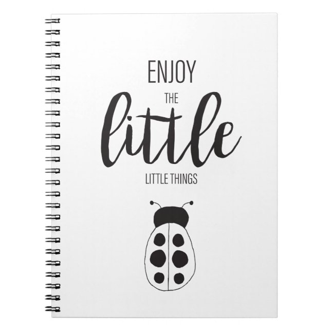 Encourage Enjoy the Little Things InspirationalArt Notebook (Front)