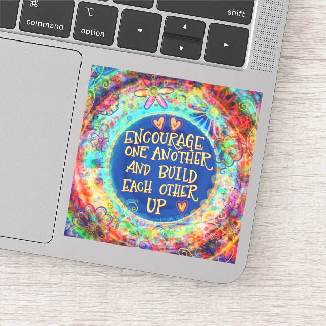 Encourage One Another Fun Blue Inspirivity (Detail)