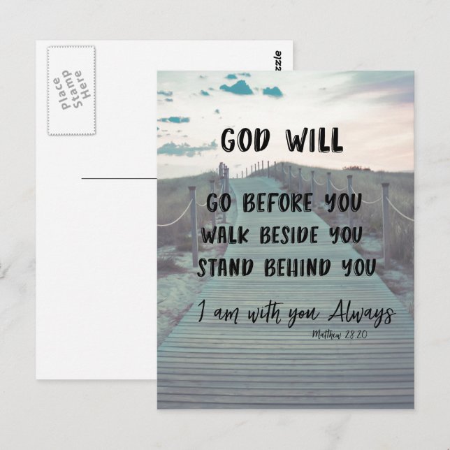 Encouragement and Comfort Bible Verse with Quote Postcard Zazzle - Main Image