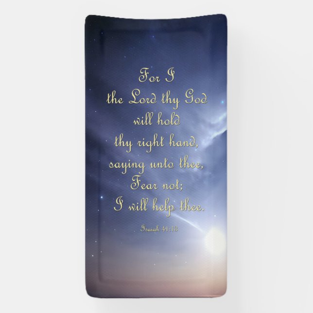 Encouragement Banner - Isaiah 41:13 (Vertical)