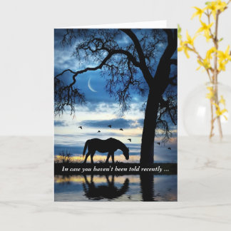 Encouragement Beautiful with Horse and Moon Card