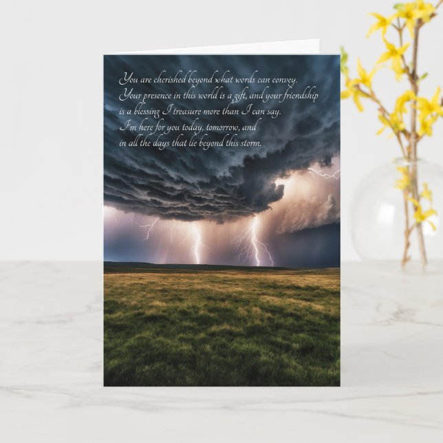 Encouragement Beyond the Storm Card (Yellow Flower)