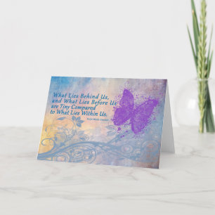 encouragement card butterfly, Emerson Quote