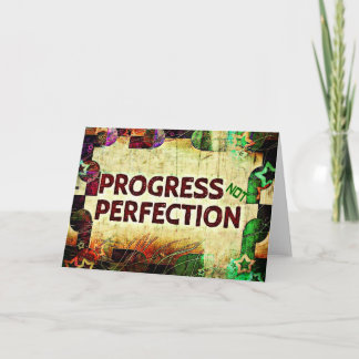 Encouragement Card - Progress Not Perfection