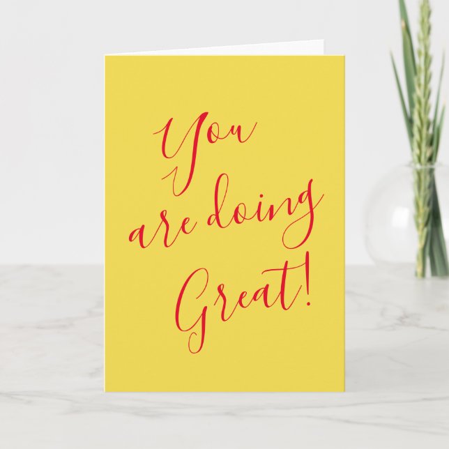 Encouragement Card You are doing great (Front)