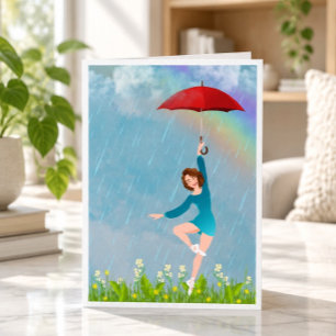 Encouragement Dancing in the Rain Card
