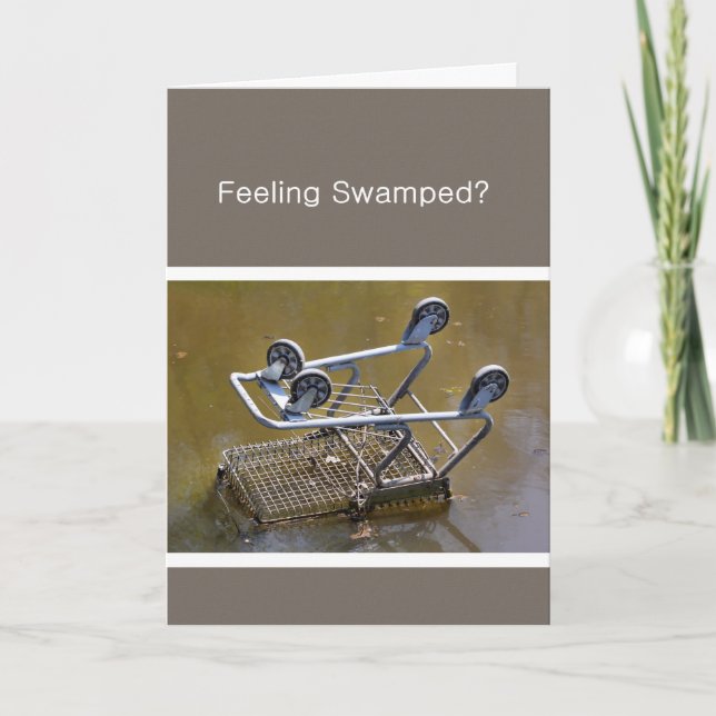 Encouragement Economy Shopping Cart Money Enclosed Card (Front)