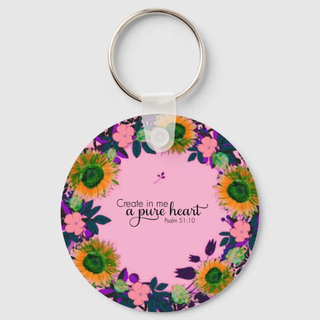 Encouragement Enlightenment Comfort Hope Key Ring (Front)