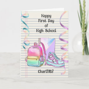 Encouragement First Day of High School Card