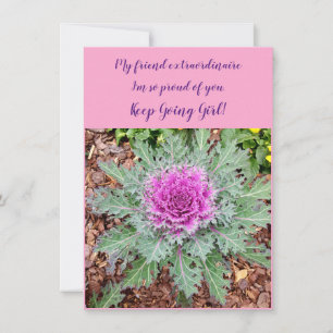 Encouragement Flower Flat Greeting Card