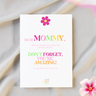 Encouragement for New Moms Unique Floral Colourful Thank You Card