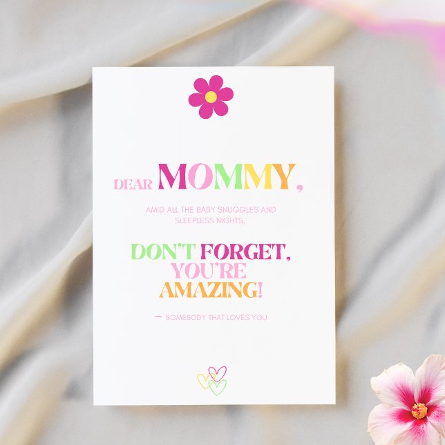 Encouragement for New Moms Unique Floral Colourful Thank You Card (Creator Uploaded)