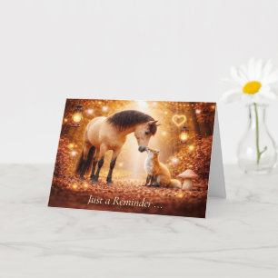 Encouragement Friendship Kindness Horse Fox Card
