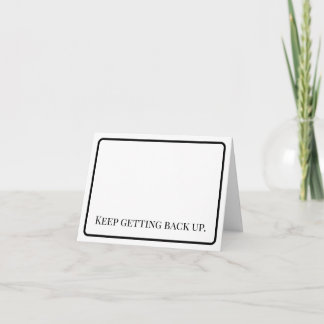 Encouragement: Get Up Notecard