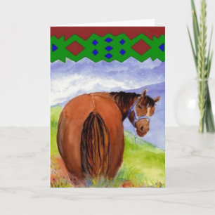 Encouragement Humour with Watercolor Horse Card