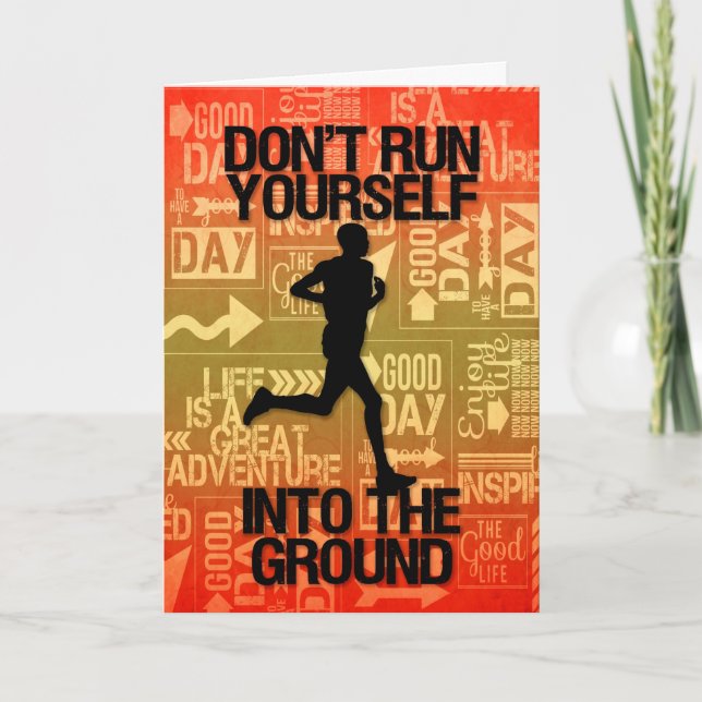 Encouragement Runner Sporting Event or Life Event  Card (Front)