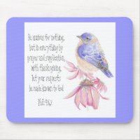 Encouragement, Scripture, Cheerful Bluebird