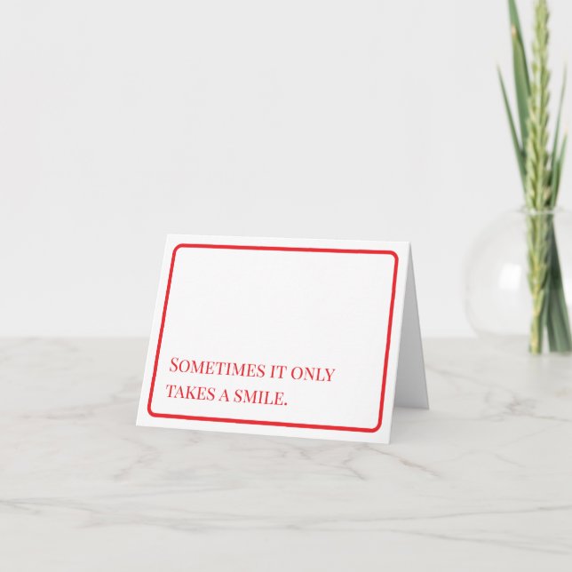 Encouragement: Smile Notecard (Front)