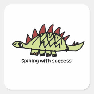 Encouragement Sticker for Kids - Stegosaurus