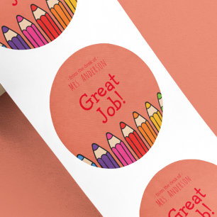 Encouragement Sticker Teachers Name