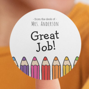 Encouragement Sticker Teachers Name