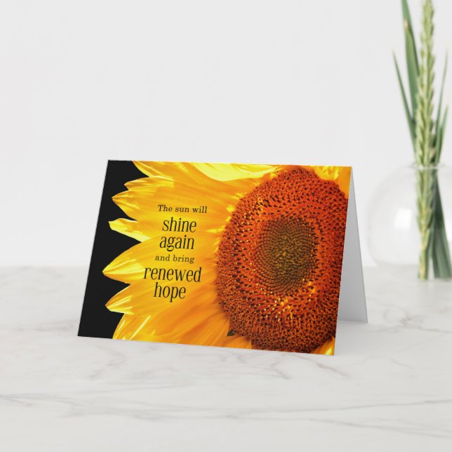 Encouragement Sunflower Renewed Hope Card (Front)