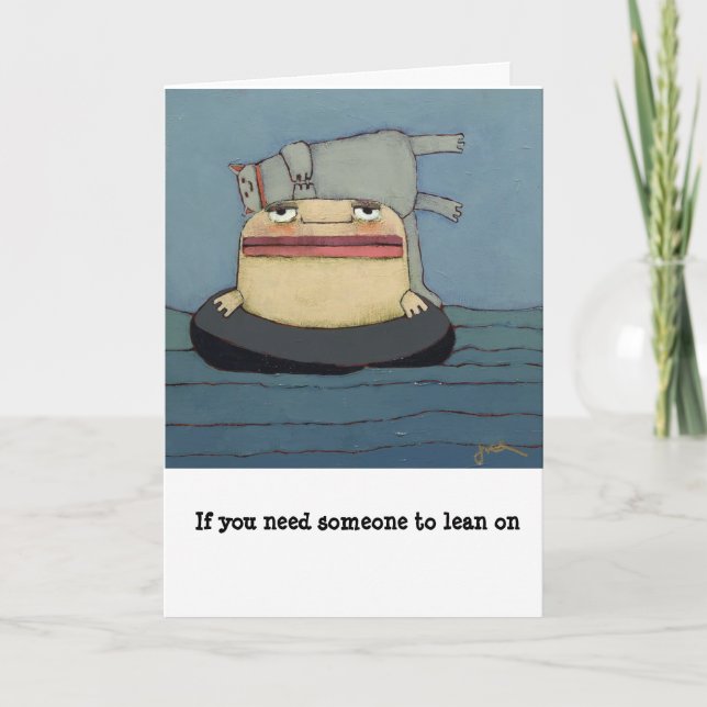 encouragement, support, get well greeting card (Front)