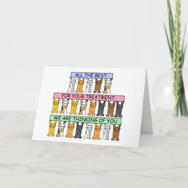 Encouragement Through Treatment Fun Cats. Card (Front)