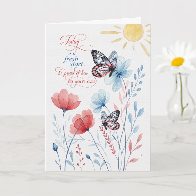 Encouragement Today is a Fresh Start Botanical Card (Small Plant)
