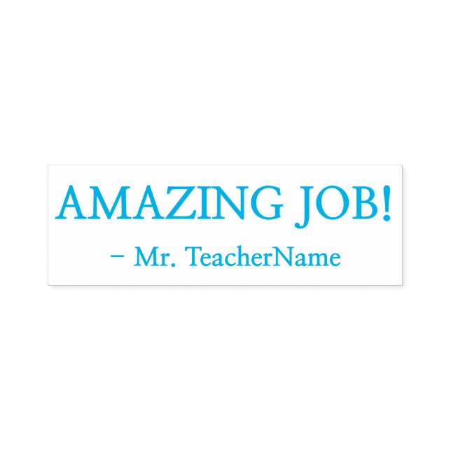 Encouraging "AMAZING JOB!" Grading Rubber Stamp (Design)