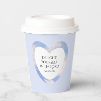 Encouraging and Uplifting Light Blue Bible Verse Paper Cups