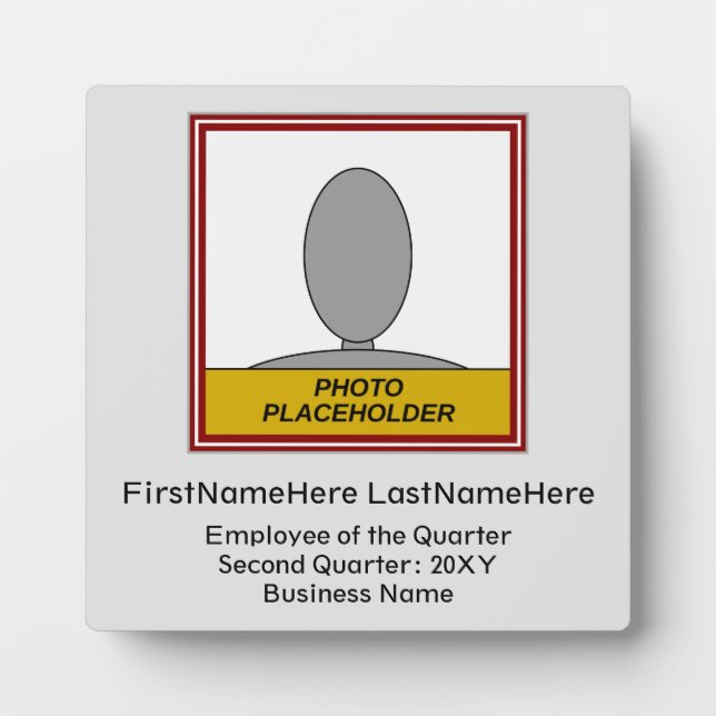 Encouraging, Basic Staff Recognition Award Plaque (Front)