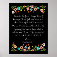 Encouraging Bible Verses Art - Isaiah 46:9-10