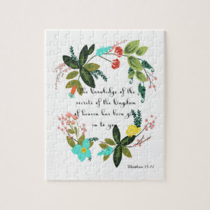 Encouraging Bible Verses Art - Matthew 13:11 Jigsaw Puzzle