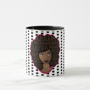 Encouraging Black Women, Black & White Polka Dots Mug