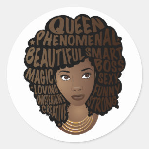 Encouraging Black Women Classic Round Sticker