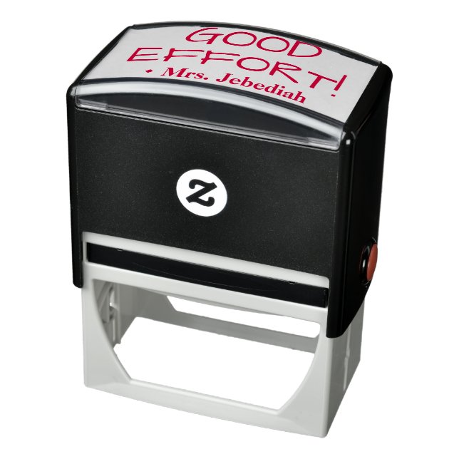 Encouraging "GOOD EFFORT!" + Custom Teacher Name Self-inking Stamp (Product)
