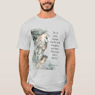 Encouraging Inspirational Bible Scriptures Owl T-Shirt