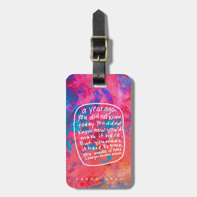 Encouraging luggage tag - abstract art (Front Vertical)