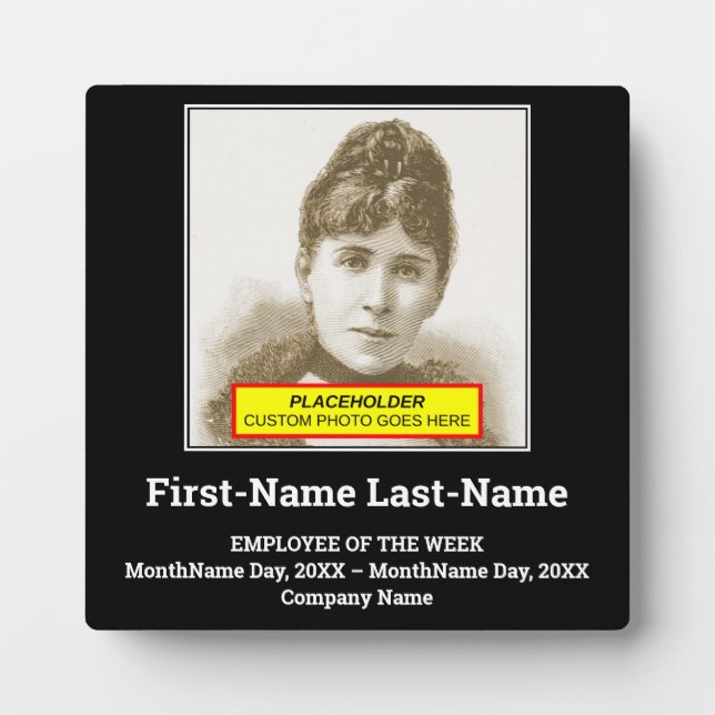 Encouraging, Minimalist Staff Member Recognition Plaque (Front)