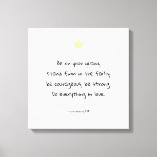 Encouraging Motivational Faith Bible Verse Quote Canvas Print