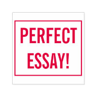 Encouraging "PERFECT ESSAY!" Tutor Rubber Stamp