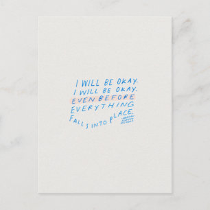 Encouraging quote postcard