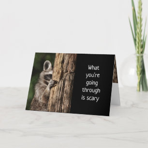 Encouraging Scripture with Cute Racoon Card
