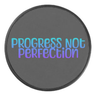 Encouraging Text Progress Not Perfection Hockey Puck