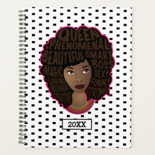 Encouraging Women Black & White Polka Dots Planner