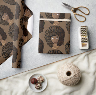 Encouraging Women, Natural Hair Beauty, Melanin Wrapping Paper