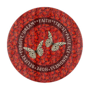 Encouraging Words Fall Leaves Inspirational Cutting Board