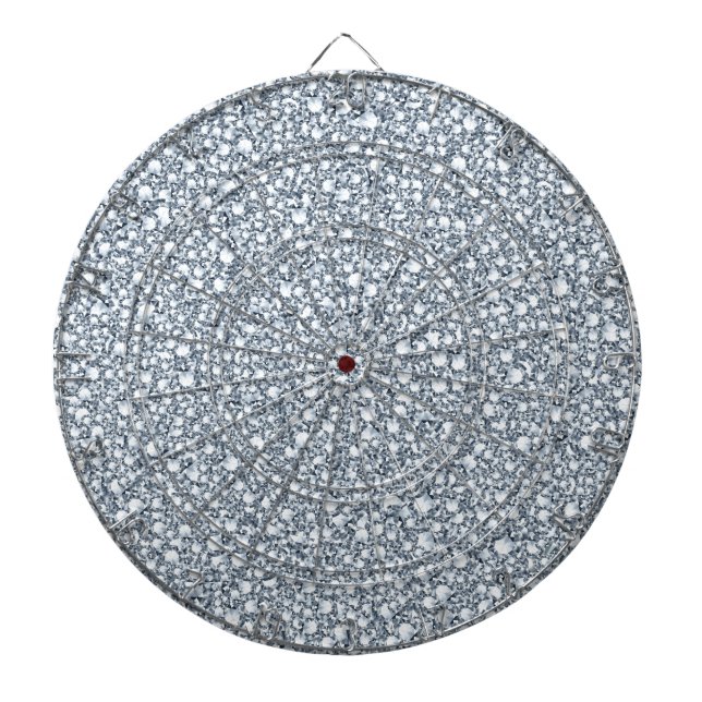 Encrusted Diamonds Look Glitter Patter Dartboard (Front)